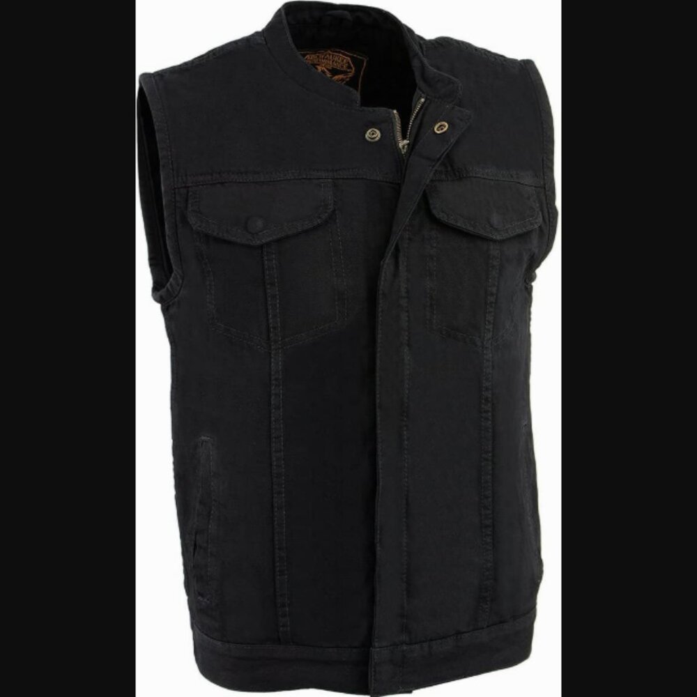 Milwaukee Leather Black Denim Club Vest, 7X